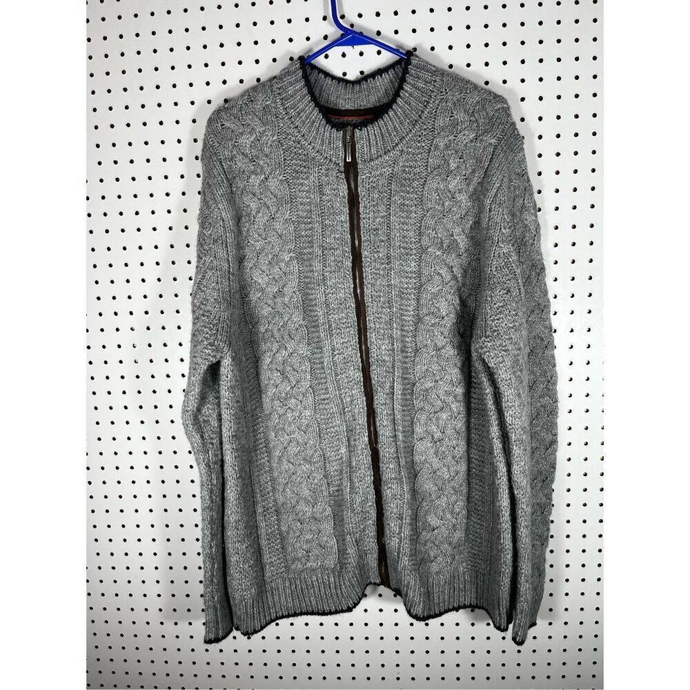 Tommy Bahama zip up cable sweater size XXL